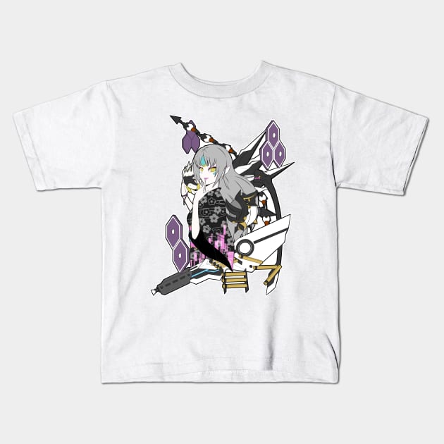 Eve kimono (Code Nemesis) - Elsword Kids T-Shirt by MangaXai